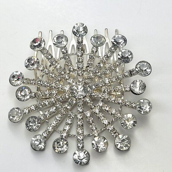 Crystal Rhinestone Hair Comb Clip - Picture 10 of 10